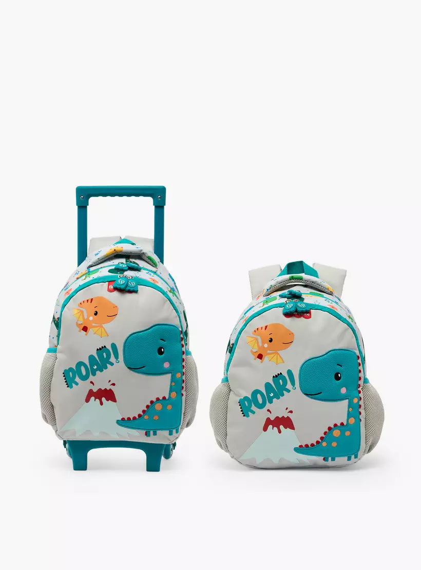 Dinosaur Print Backpack for Boys  14 inches