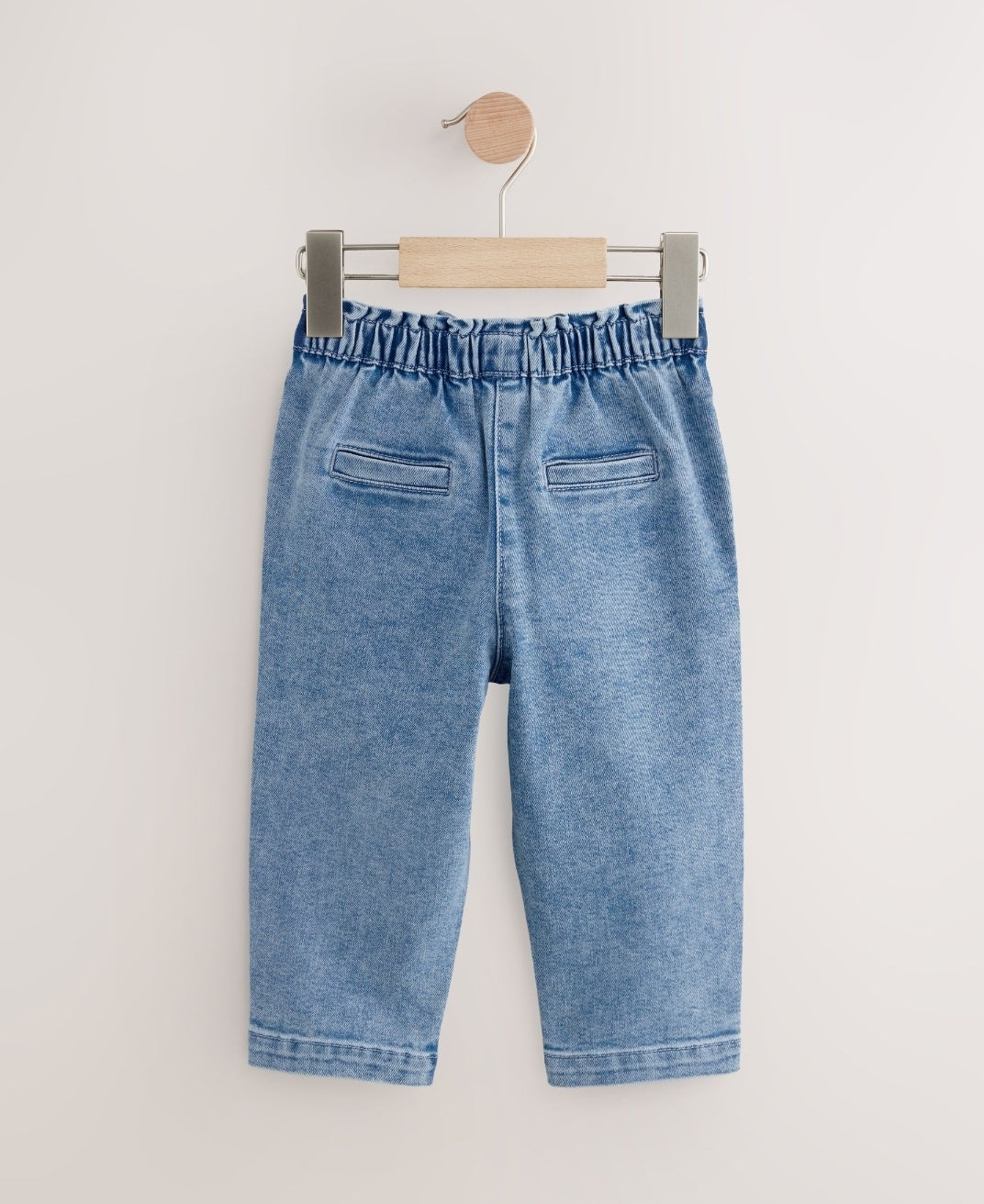 Light Wash Tie Waist Jeans
