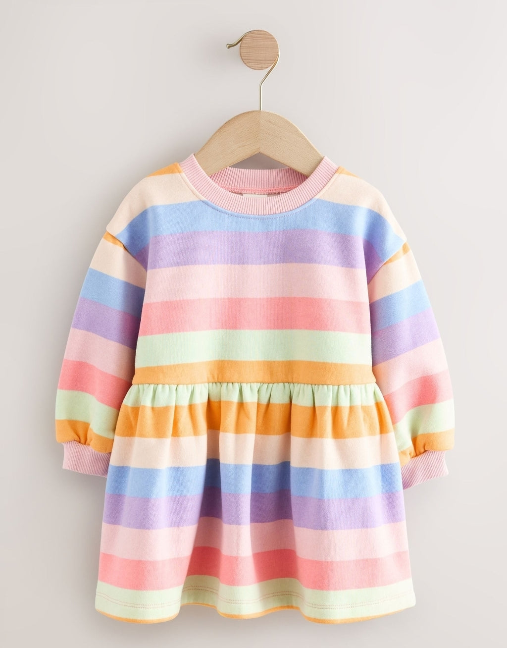 Rainbow Striped Long Sleeve Sweat
Dress