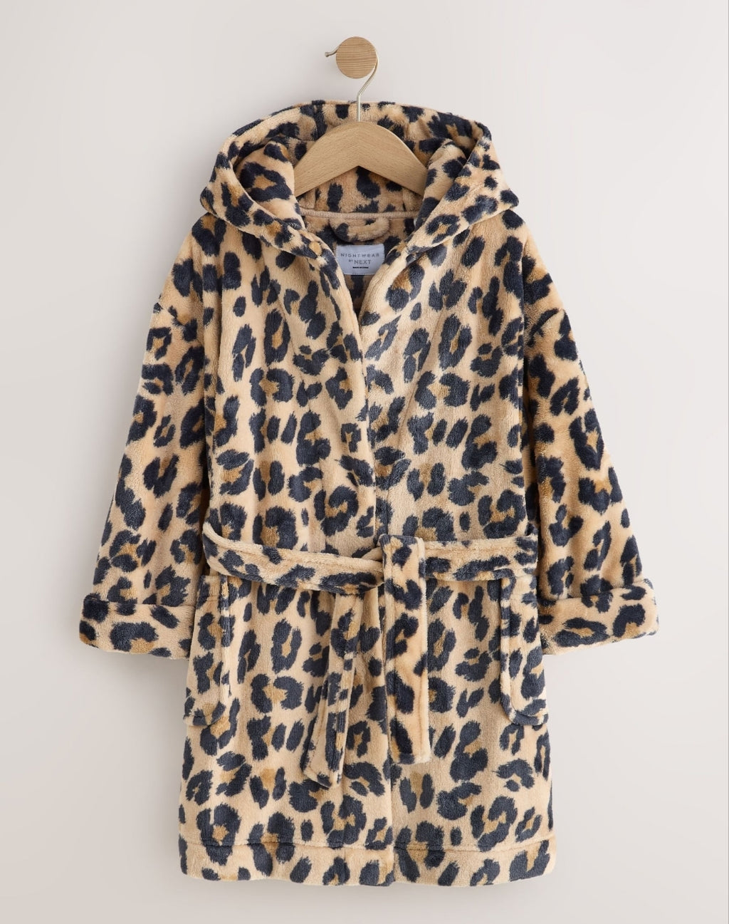 Leopard Print Fleece Dressing Gown