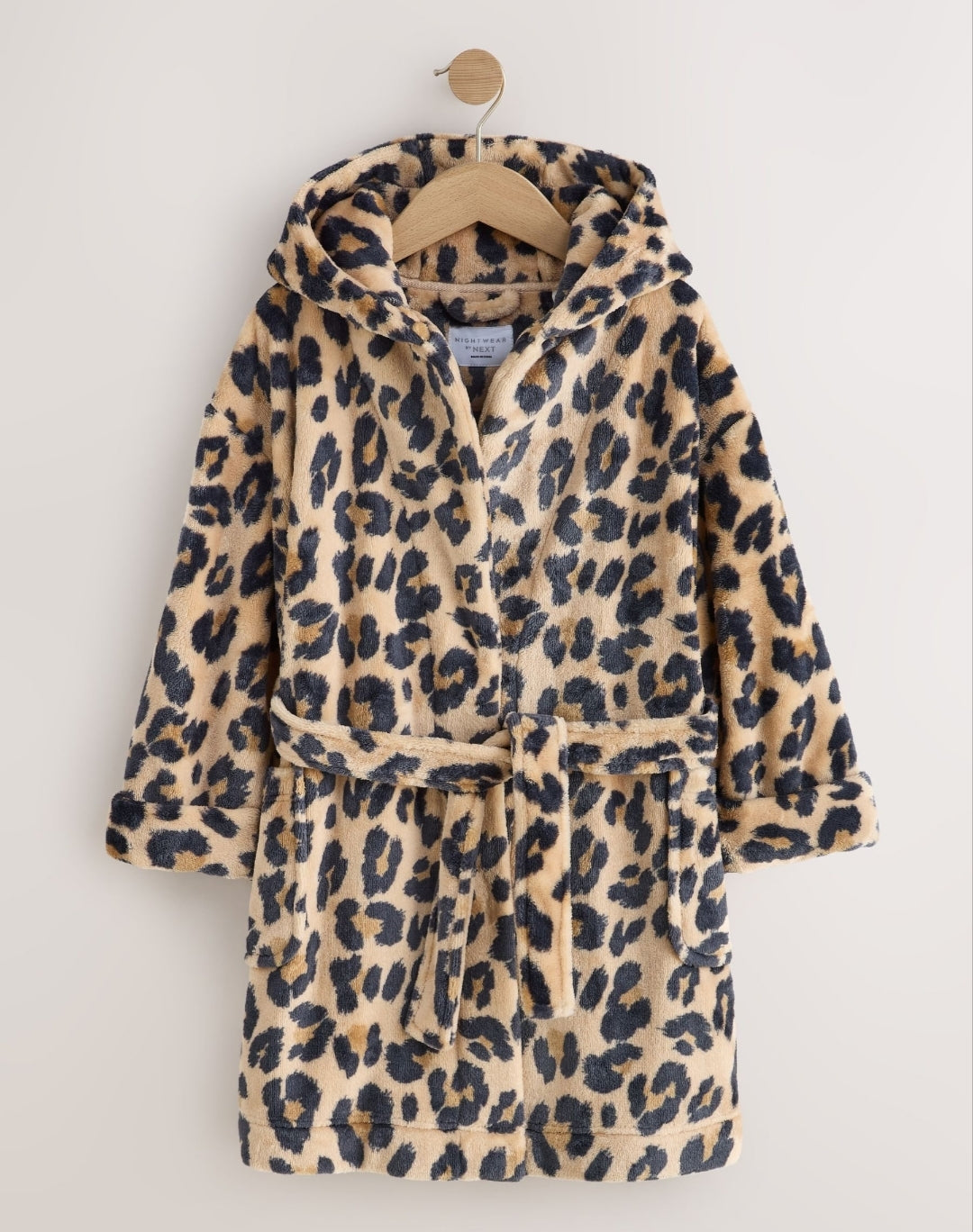 Leopard Print Fleece Dressing Gown