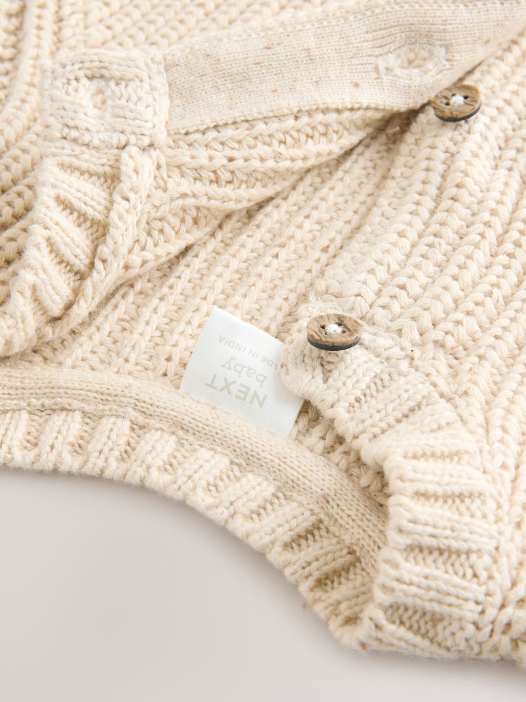 Neutral Milk Club Chunky Knitted Embroidered Baby Cardigan