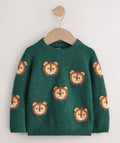 Green Lion All Over Character
Knitted Crew Neck Jumper
