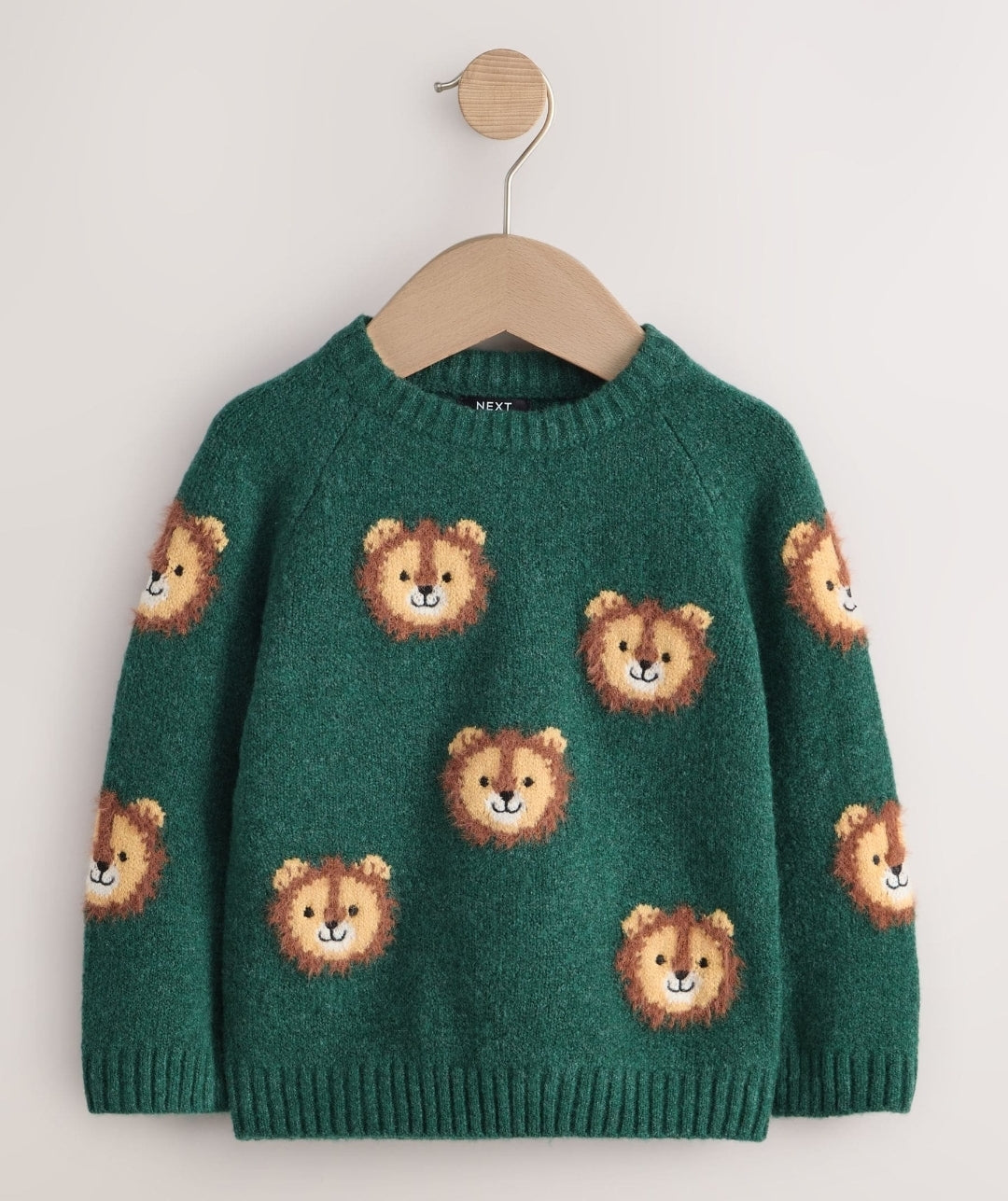 Green Lion All Over Character
Knitted Crew Neck Jumper