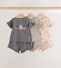 Monochrome Flower Short Sleeve
Top and Shorts Baby Set 6 Piece