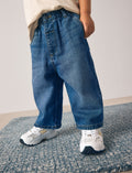Mid Blue Denim Wide Fit Jeans