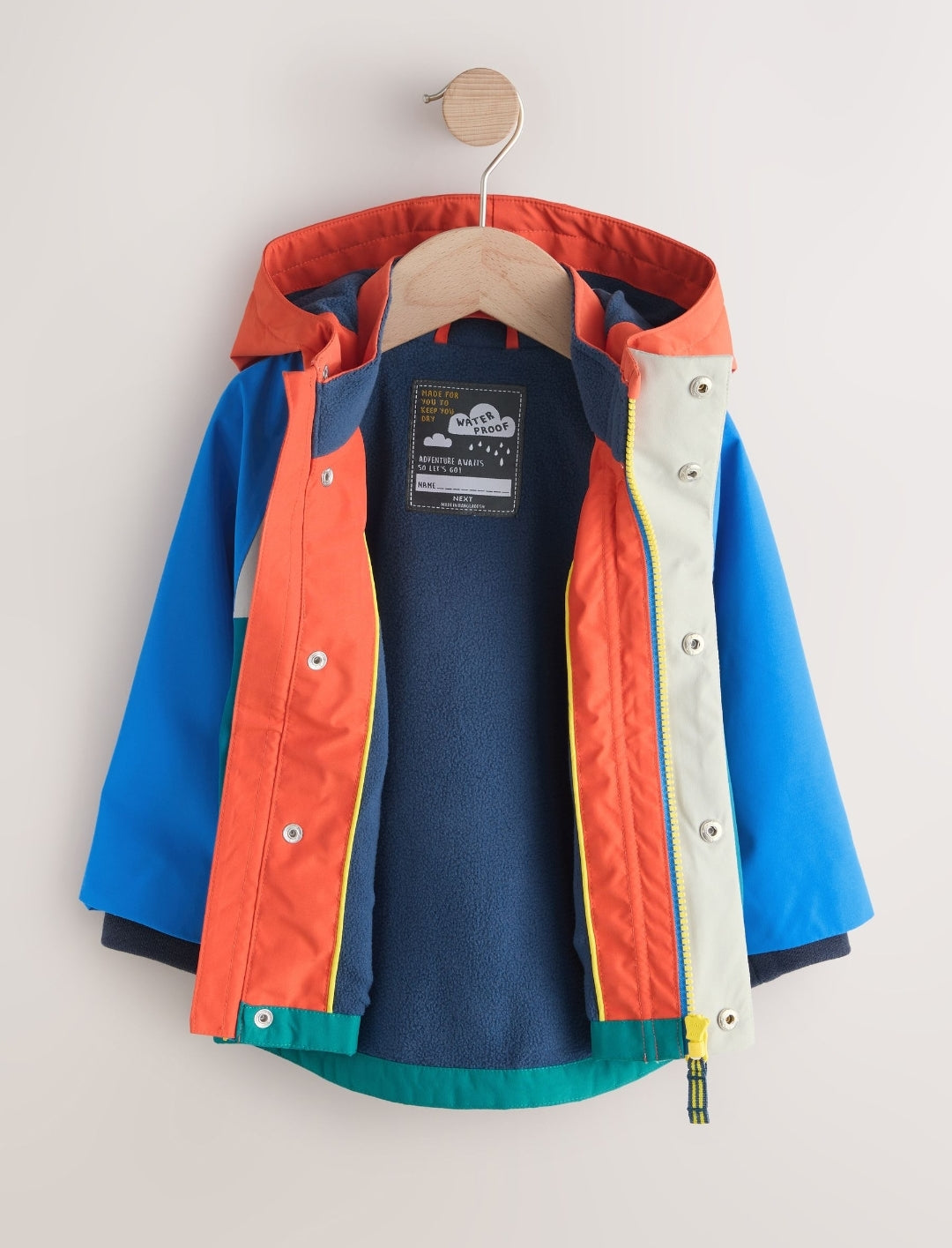 Colourblock Waterproof Fleece Lined Anorak