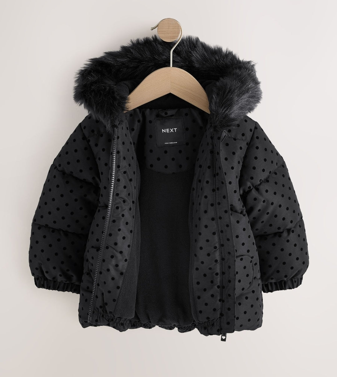 Black Polka Dot Shower Resistant

Padded Coat