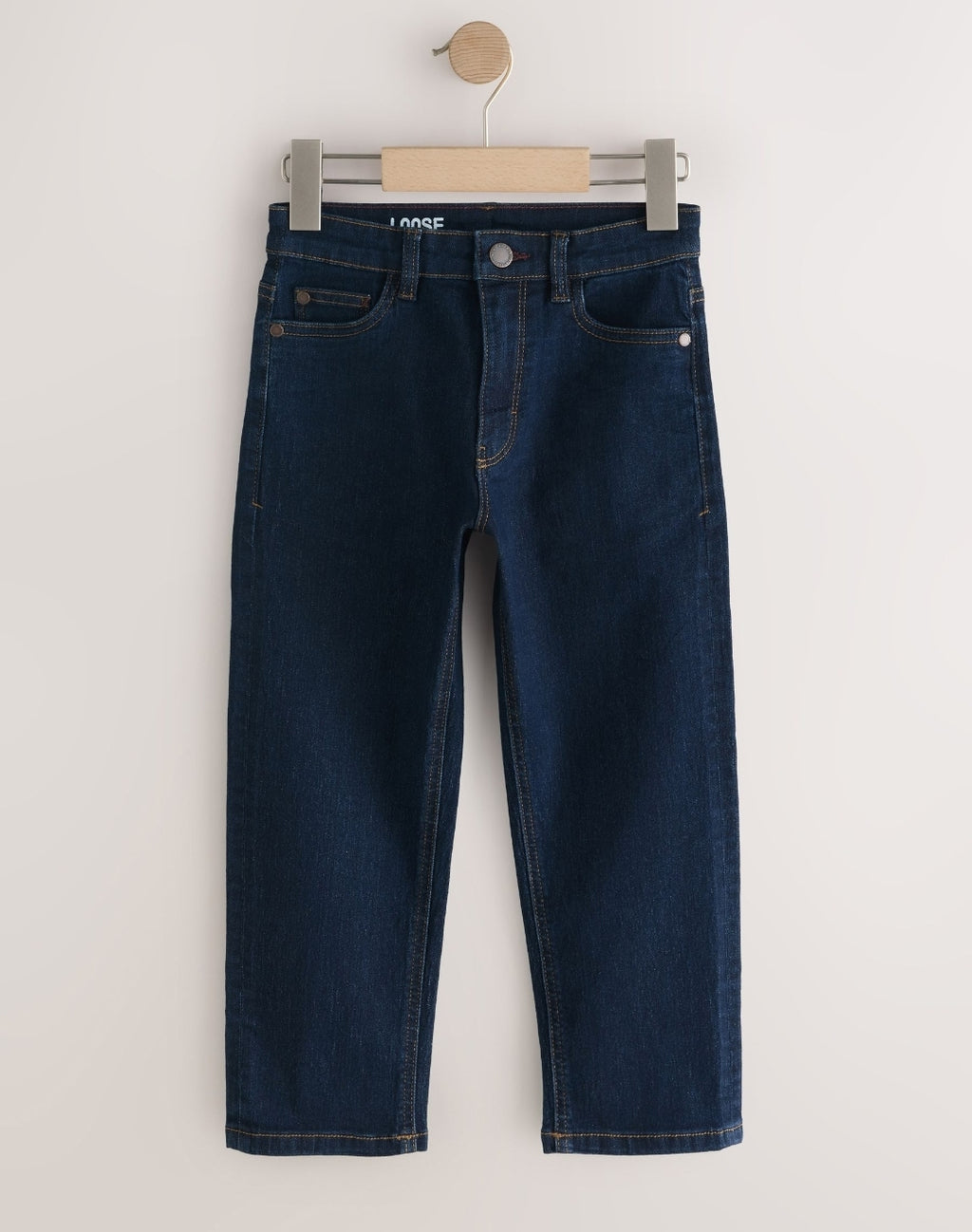 Blue Dark Loose Fit Stretch Jeans