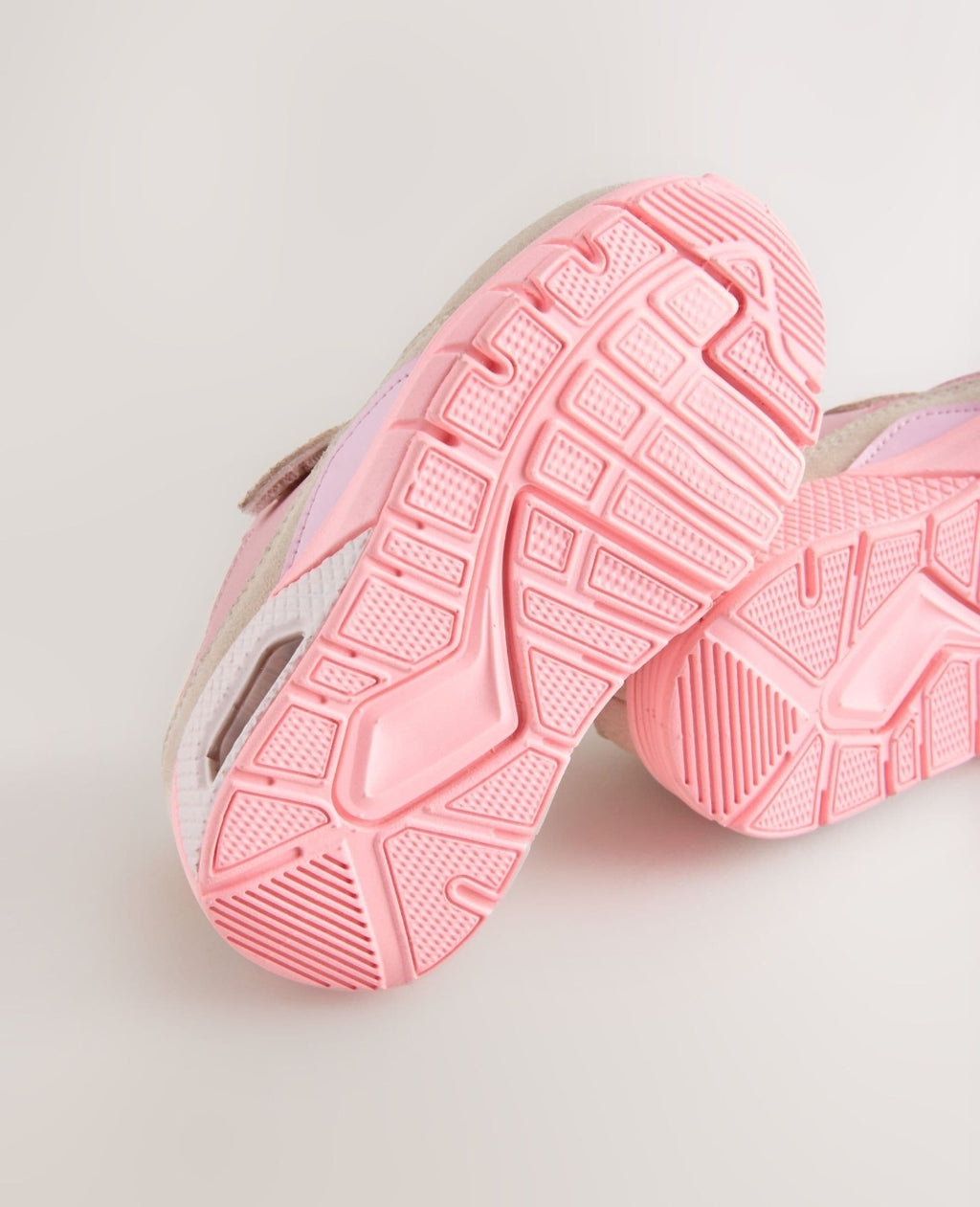 Pink Elastic Lace Chunky Trainers