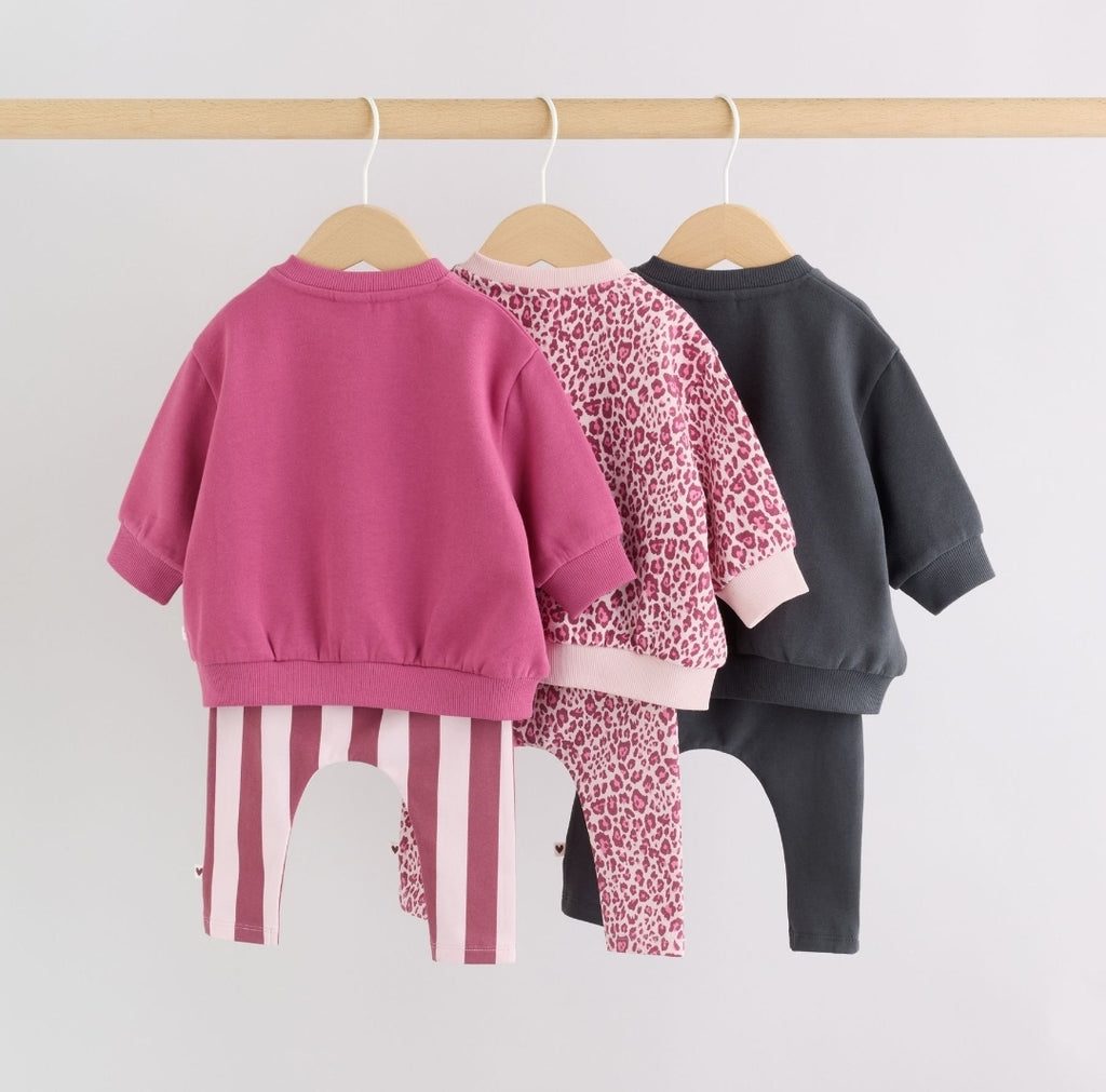Animal Print Baby Sweater and Leggings Set 6 Piece