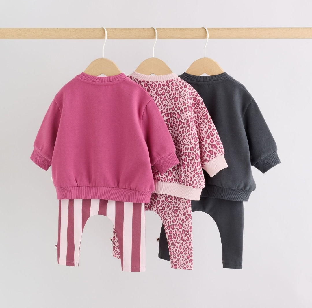 Animal Print Baby Sweater and Leggings Set 6 Piece