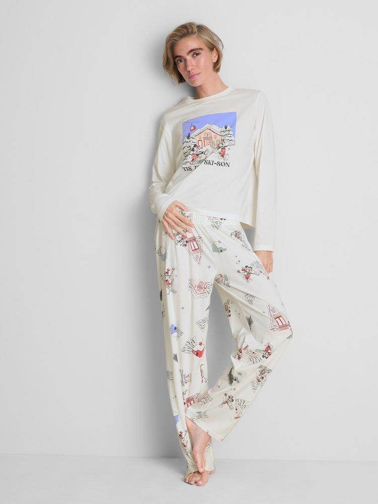 Primark Disney’s Mickey Mouse Pure Cotton Ski Print Long Pyjamas