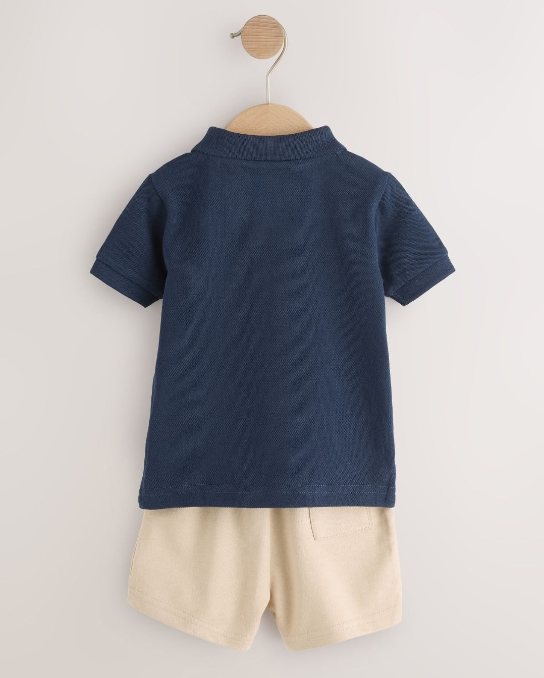 Navy All Over Embroidery Safari Animals Short Sleeve Polo Shirt