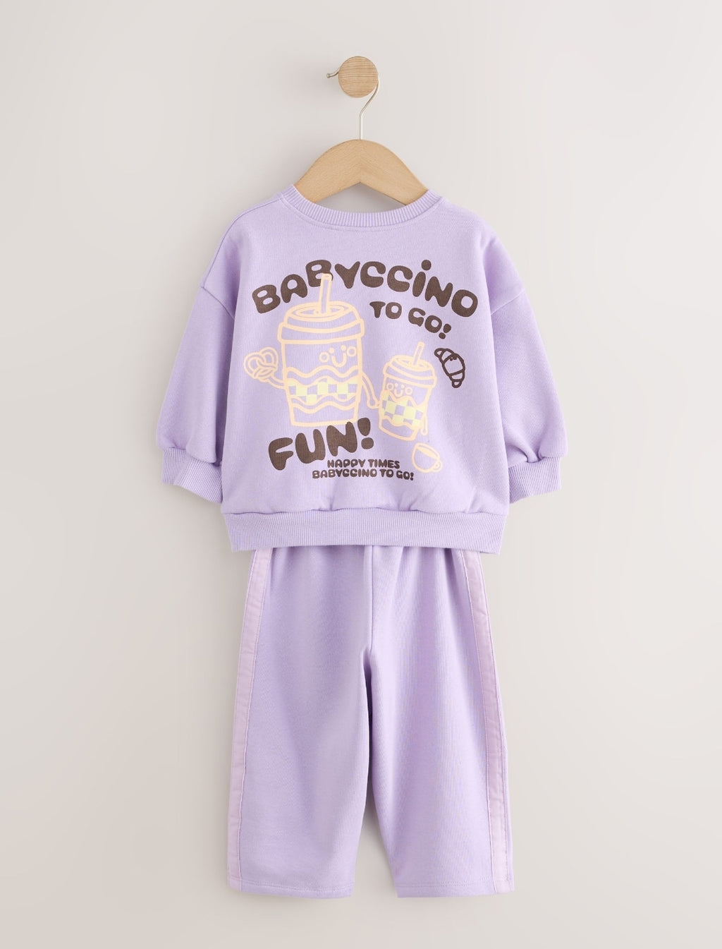 Pink/Purple Sweatshirt and Barrel Trousers Set 2 Pack