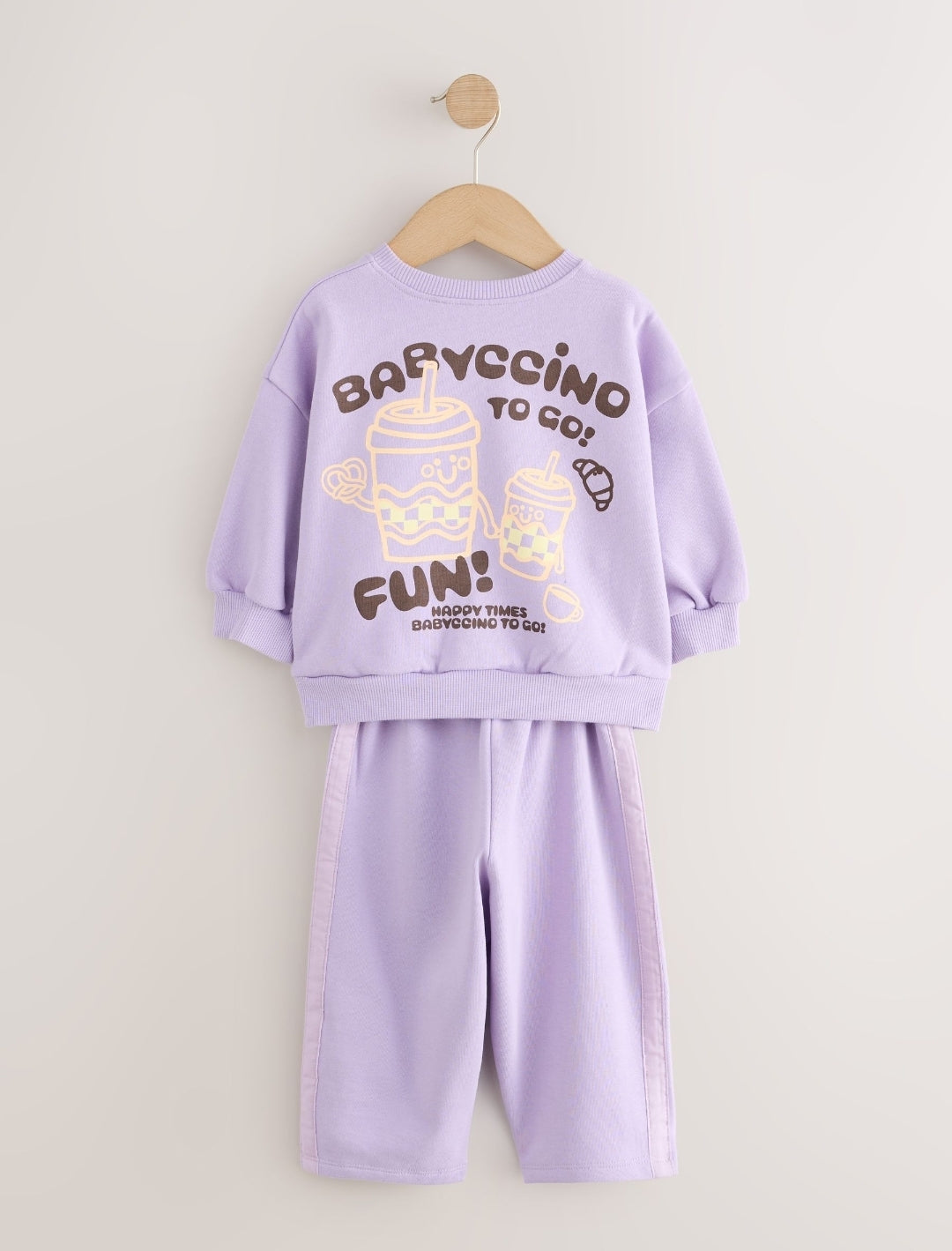 Pink/Purple Sweatshirt and Barrel Trousers Set 2 Pack