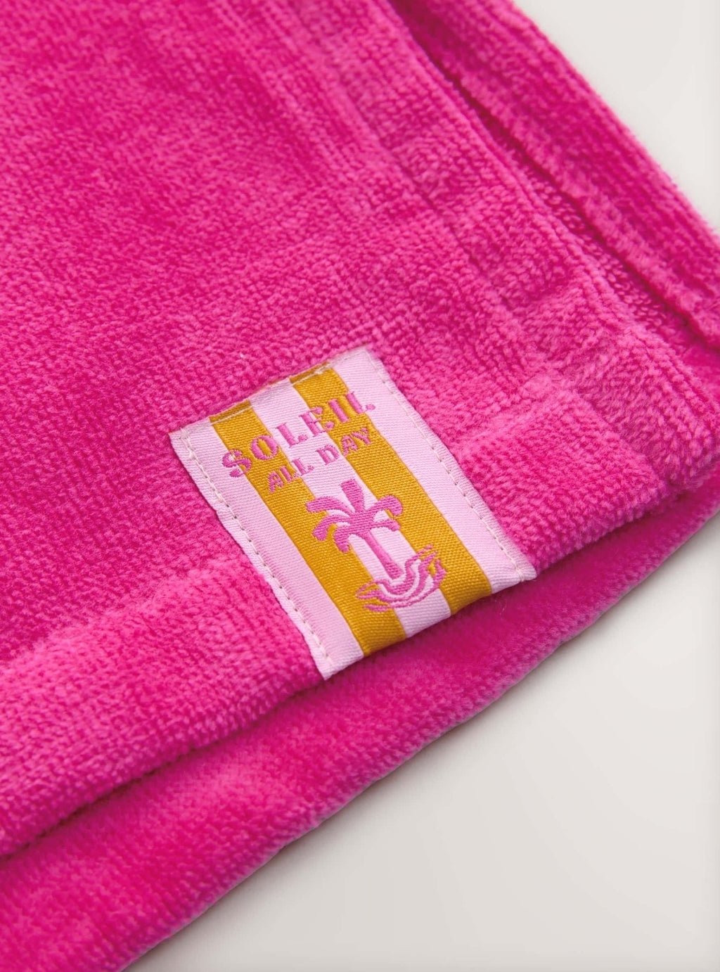 Pink Zip Towelling Poncho