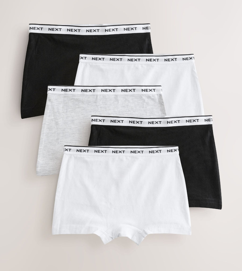 Black/Grey/White Short Briefs 5
Pack