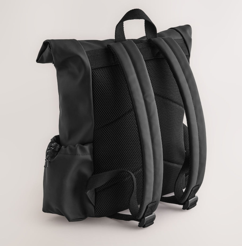 Black Roll Top Backpack