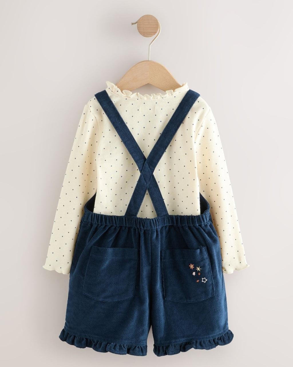 Navy Bunny Corduroy Dungarees
Top and Tights Set