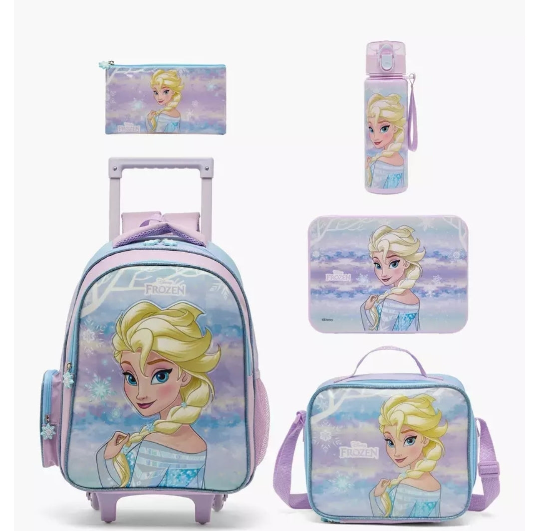 Disney Frozen 5-Piece School Trolley Bag Set 16 inches