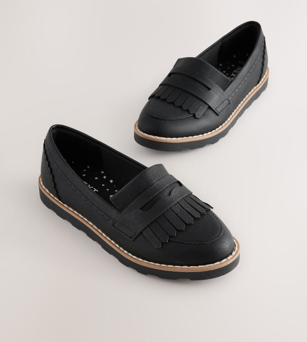 Black Standard Fit (F) School
Loafers