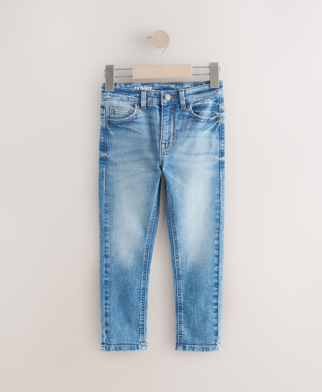Mid Blue Skinny Fit Stretch Jeans