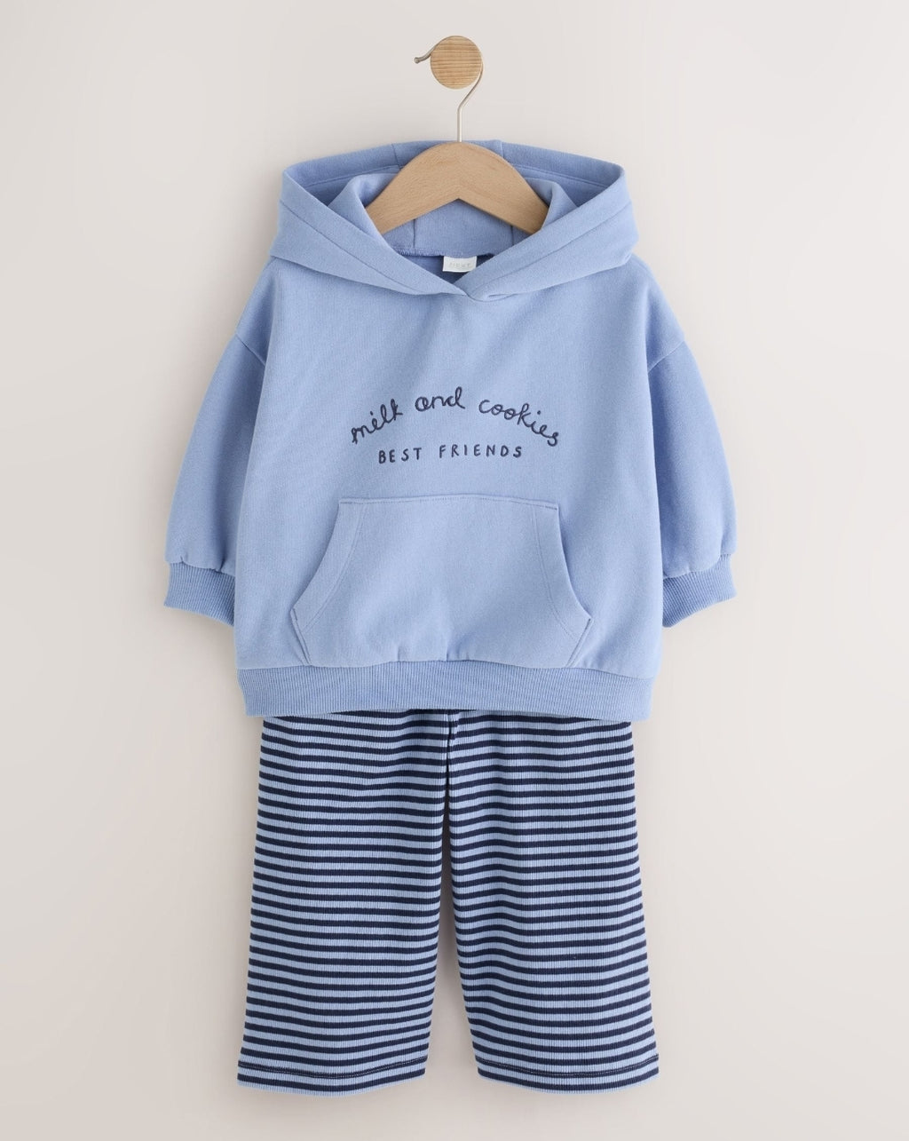Blue Hoodie and Wide Leg Joggers
Set