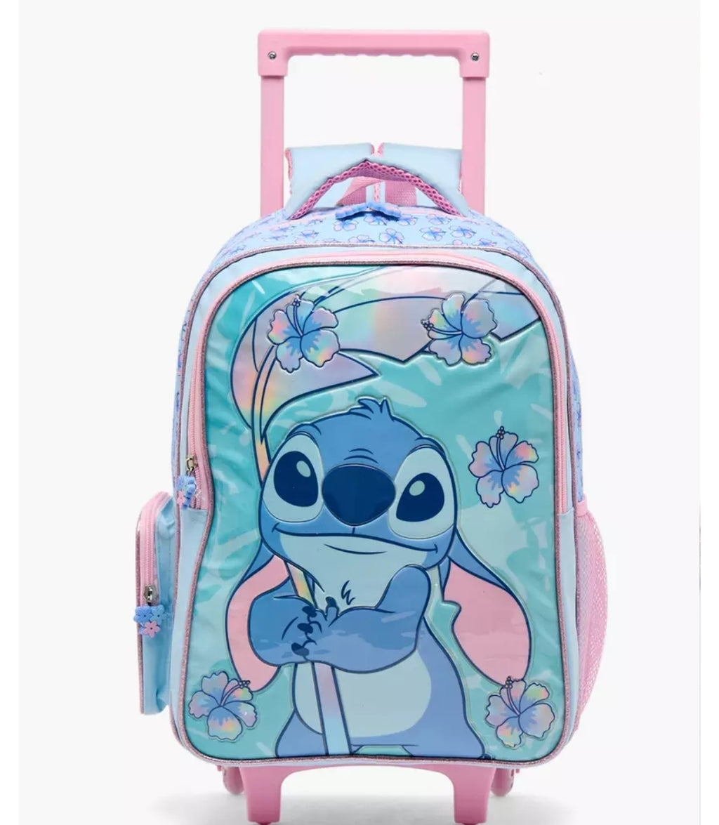 Disney Stitch Print 5-Piece School Trolley Bag Set inch 16