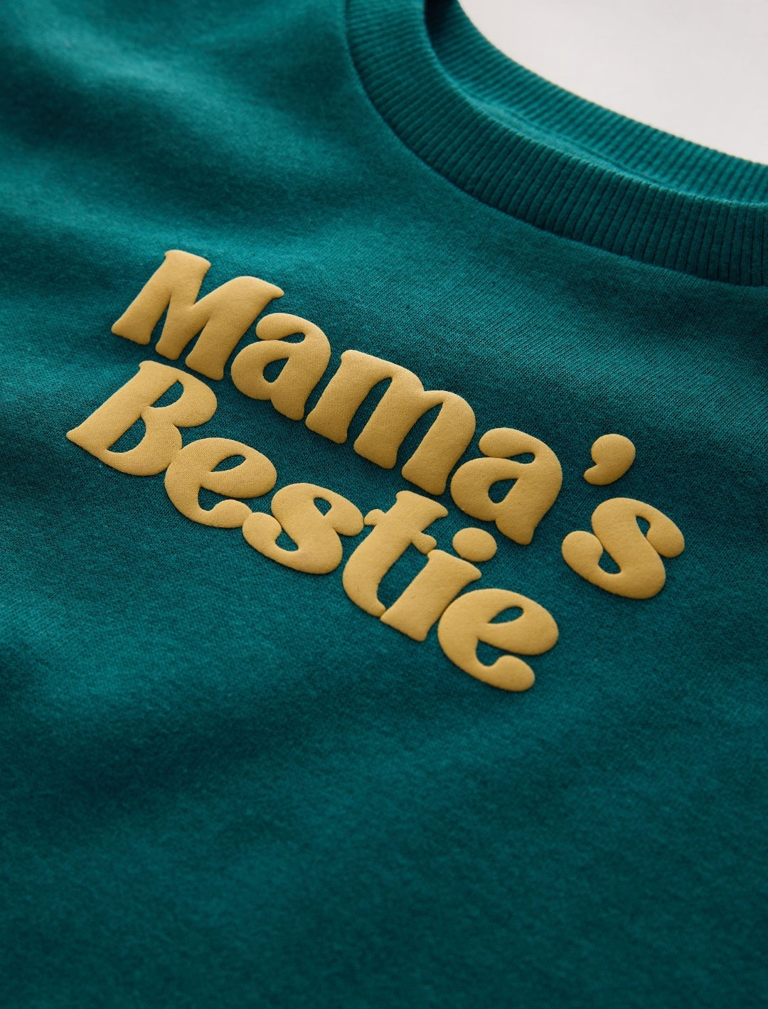 Green Mama's Bestie Printed Crew Neck Sweat Top