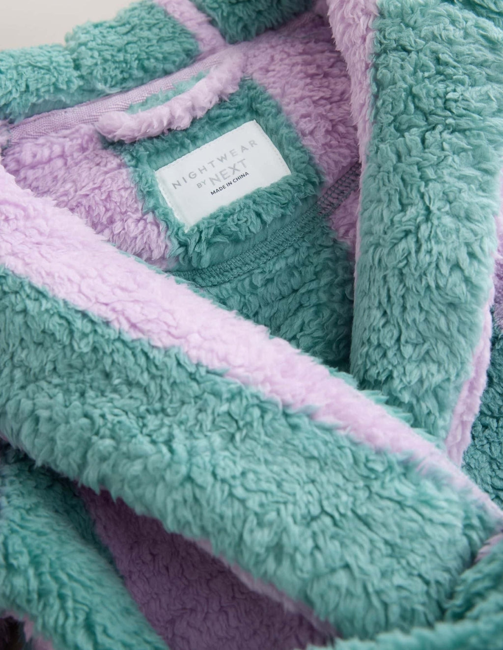 Purple/Green Stripe Fleece Dressing
Gown
