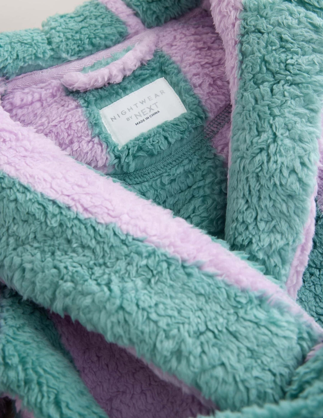 Purple/Green Stripe Fleece Dressing
Gown