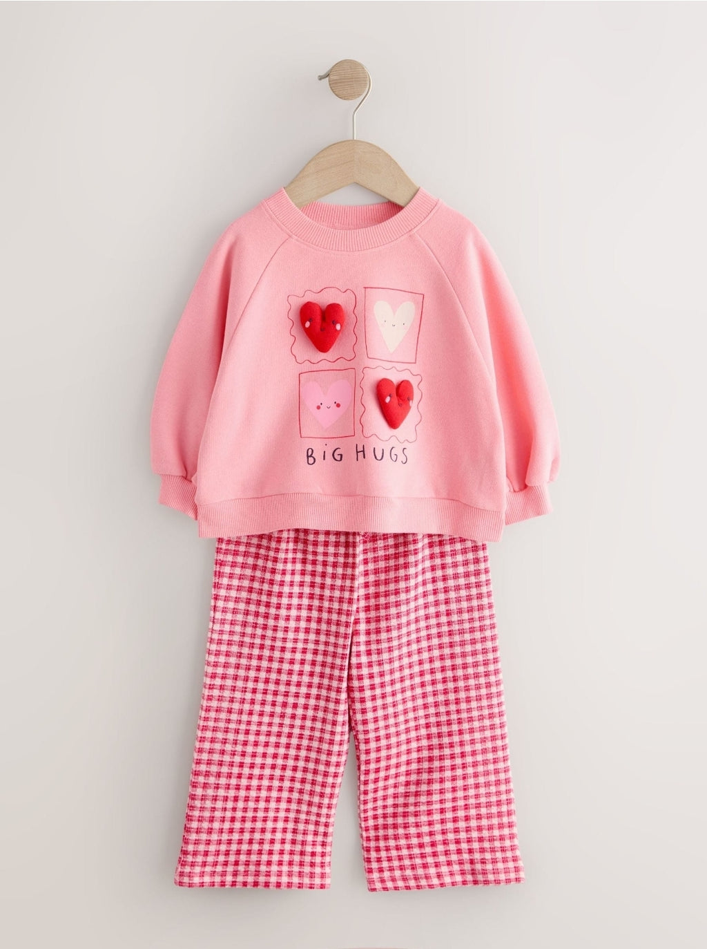 Bright Pink Sweatshirt & Wide Leg Trousers Set