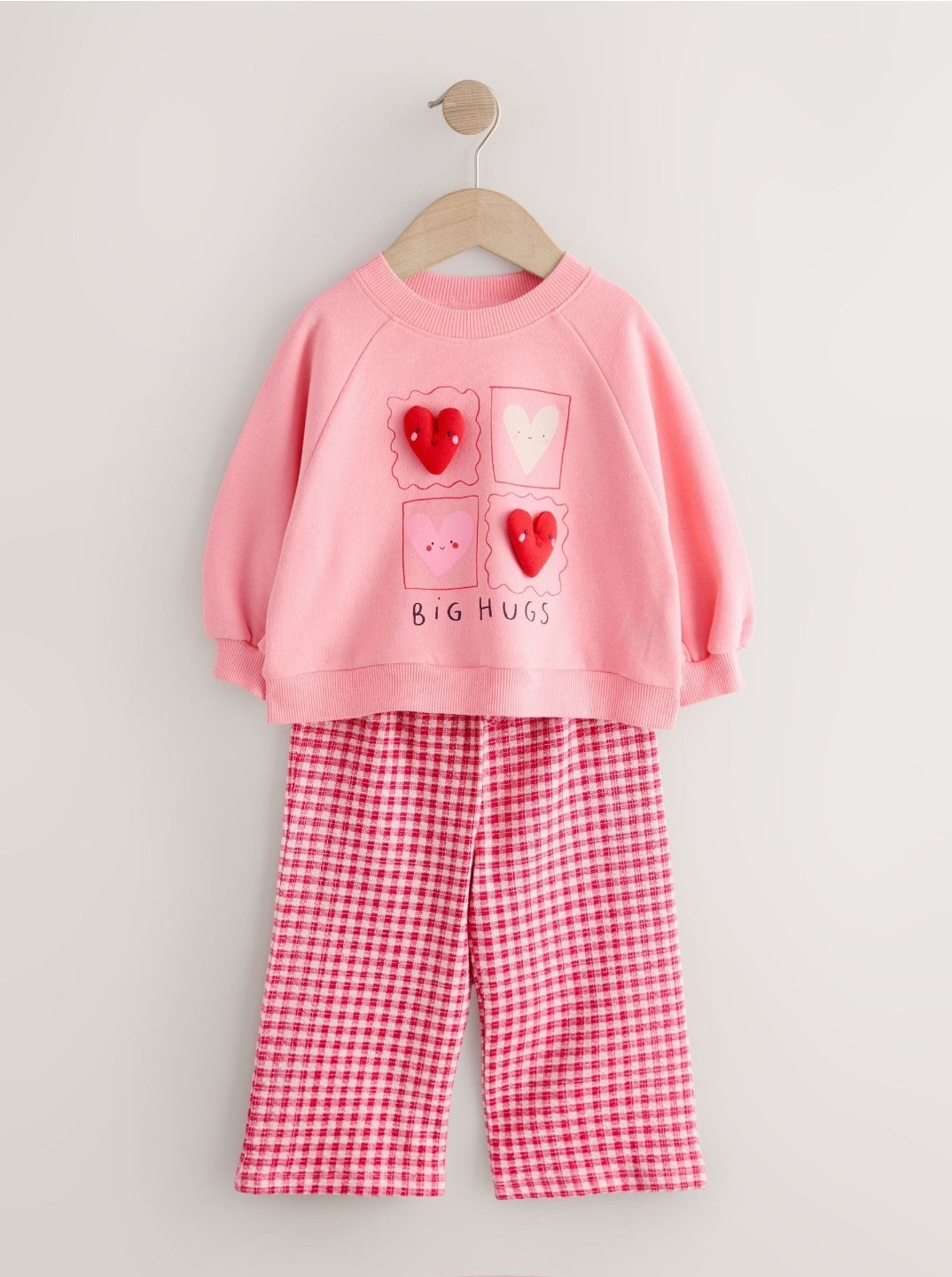 Bright Pink Sweatshirt & Wide Leg Trousers Set