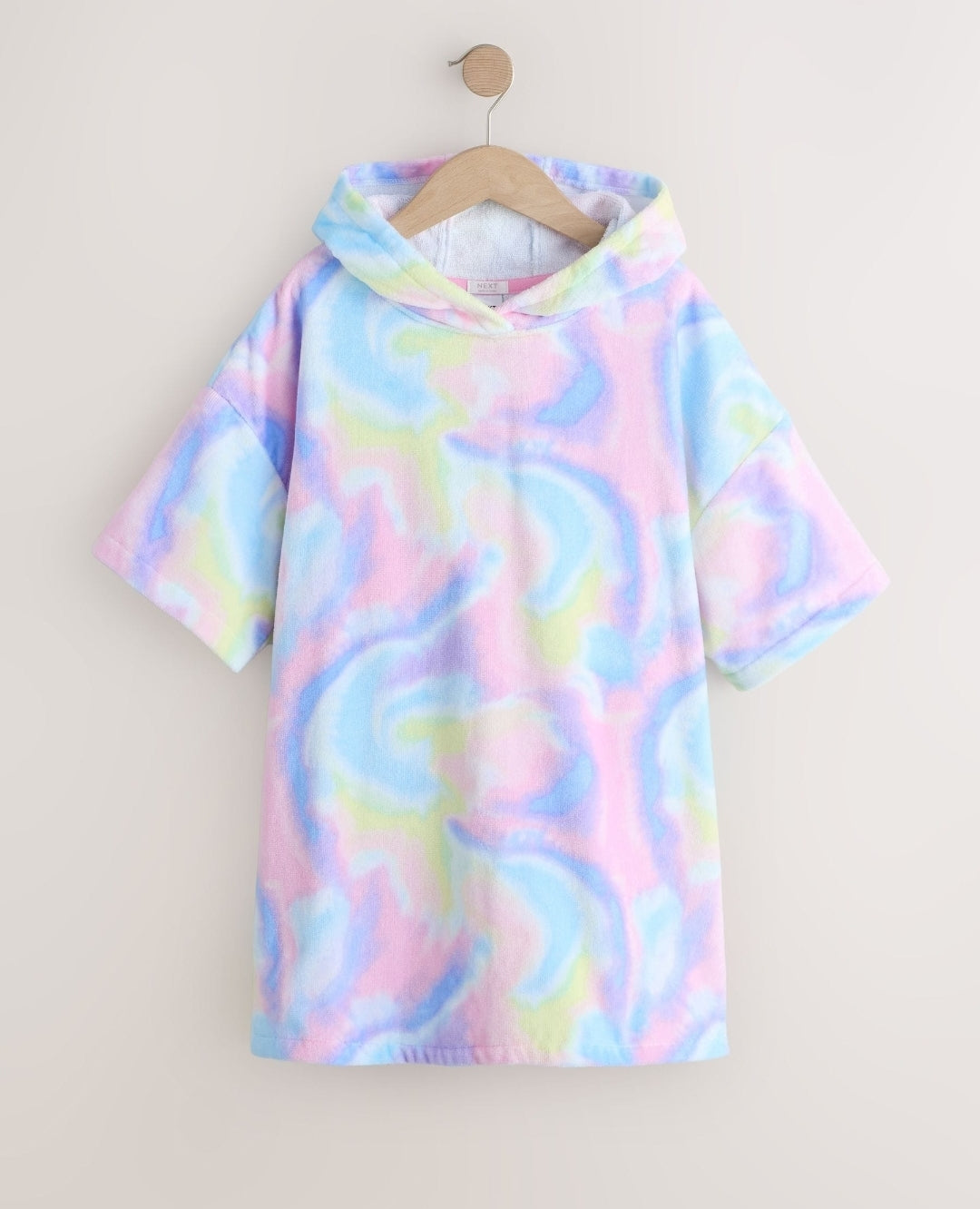 Multi Tie Dye Towelling Poncho