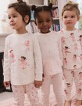 Pink/Cream Ballerina Snuggle Pyjamas 3 Pack
