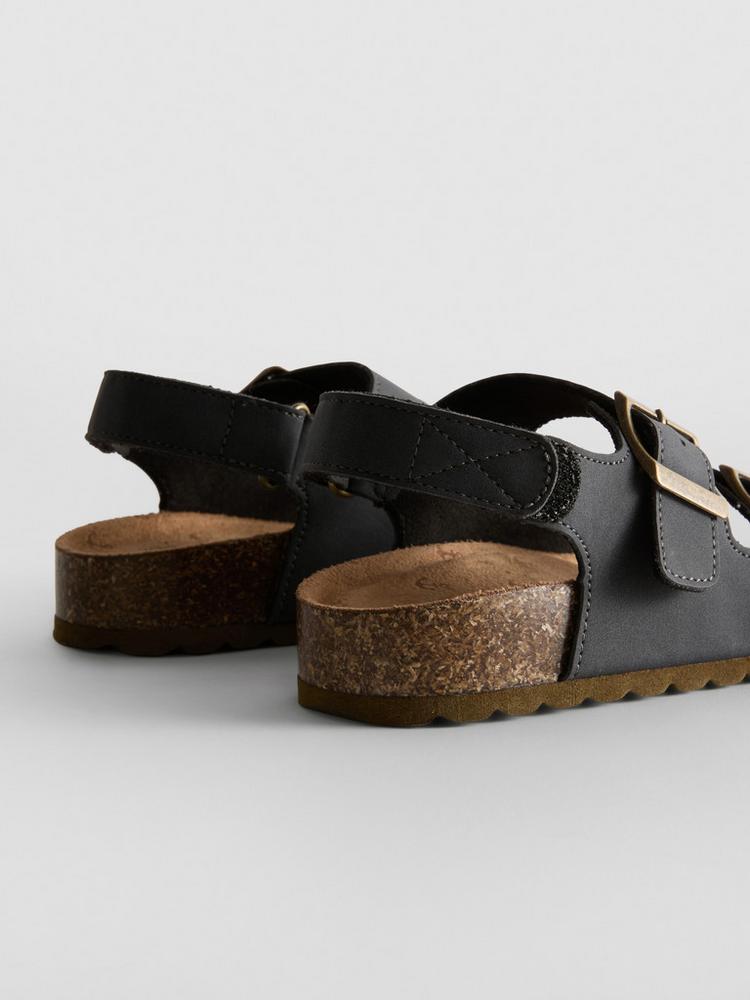 Double Buckle Strap Slingback Sandals