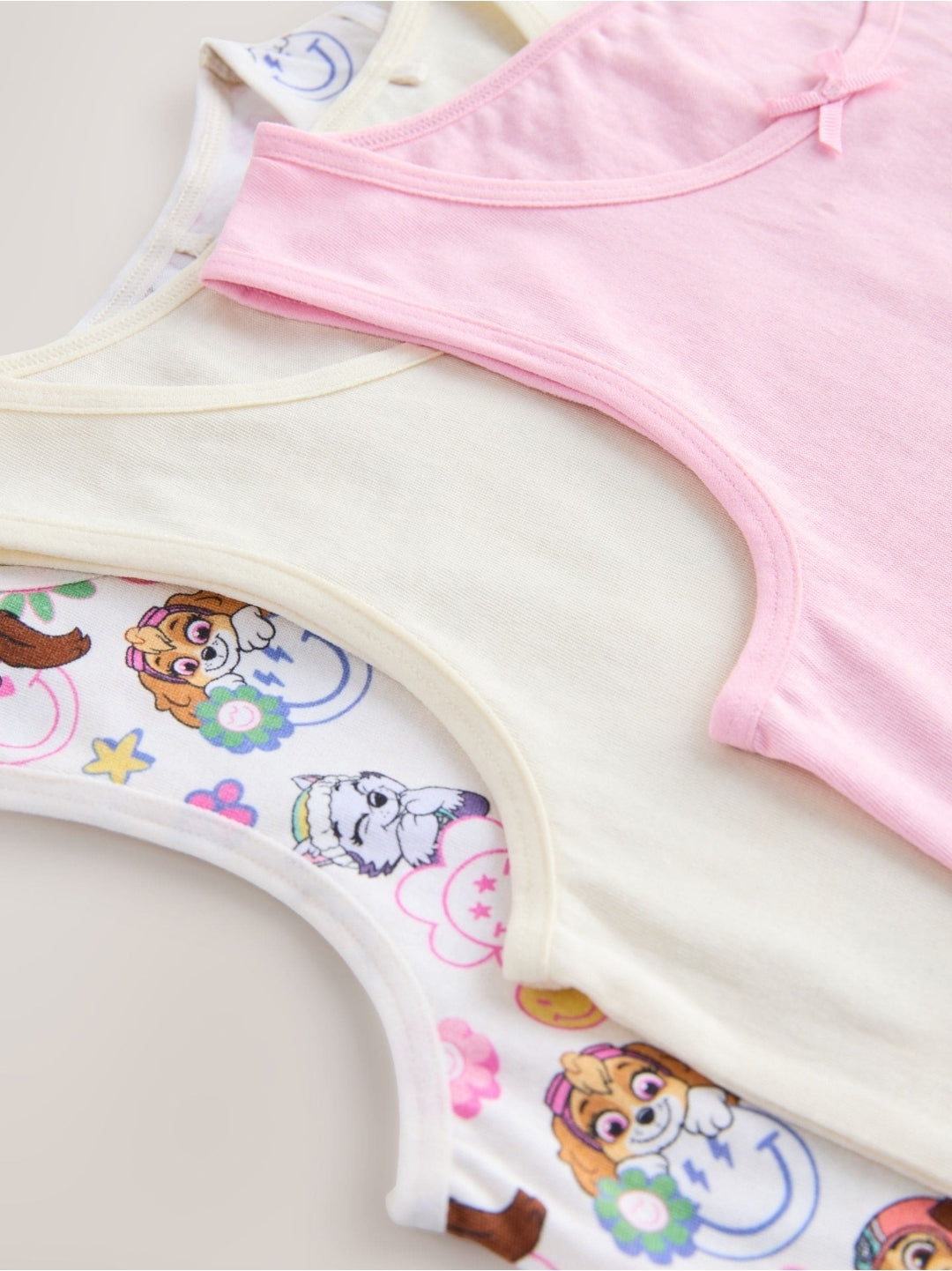 Ecru/Pink Paw Patrol Vests 3 Pack