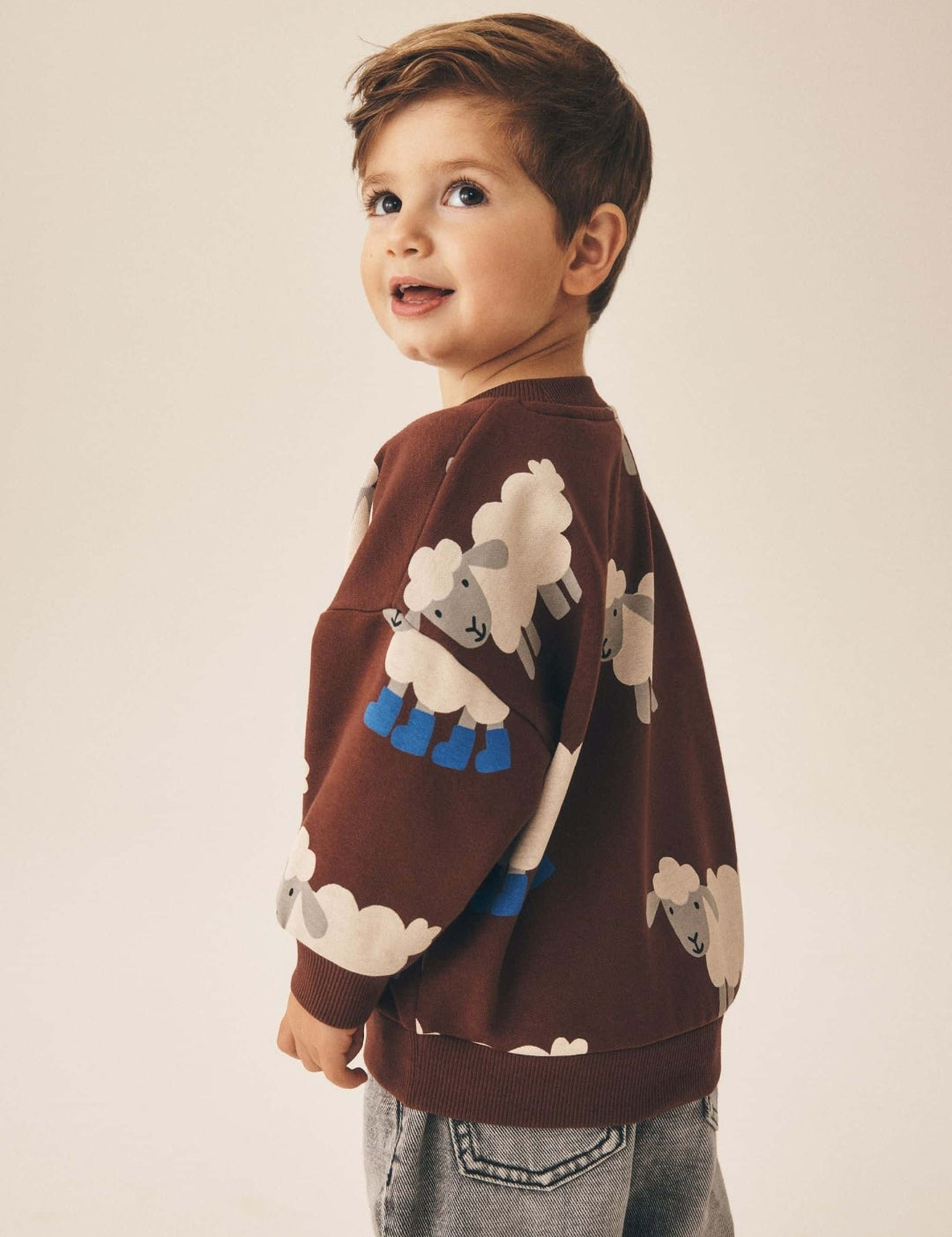 Brown Sheep All Over Printed Crew Neck
Sweat Top