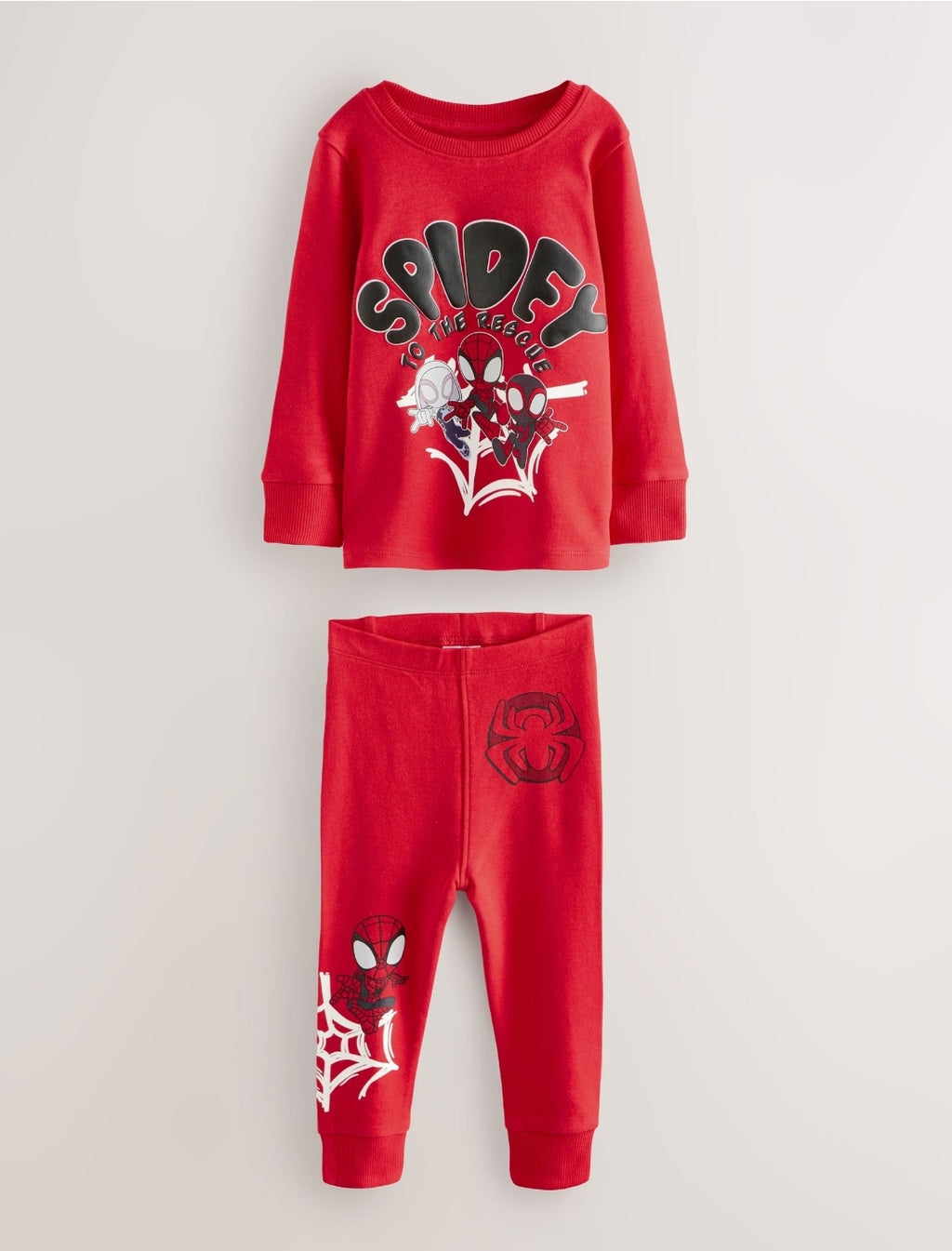Spidey and Friends Red/Ecru Cream Snuggle Pyjamas 2 Pack