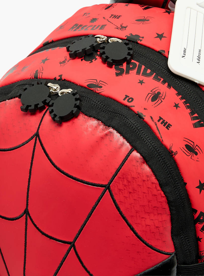 Spiderman Print Light Up Trolley Bag 14 inches