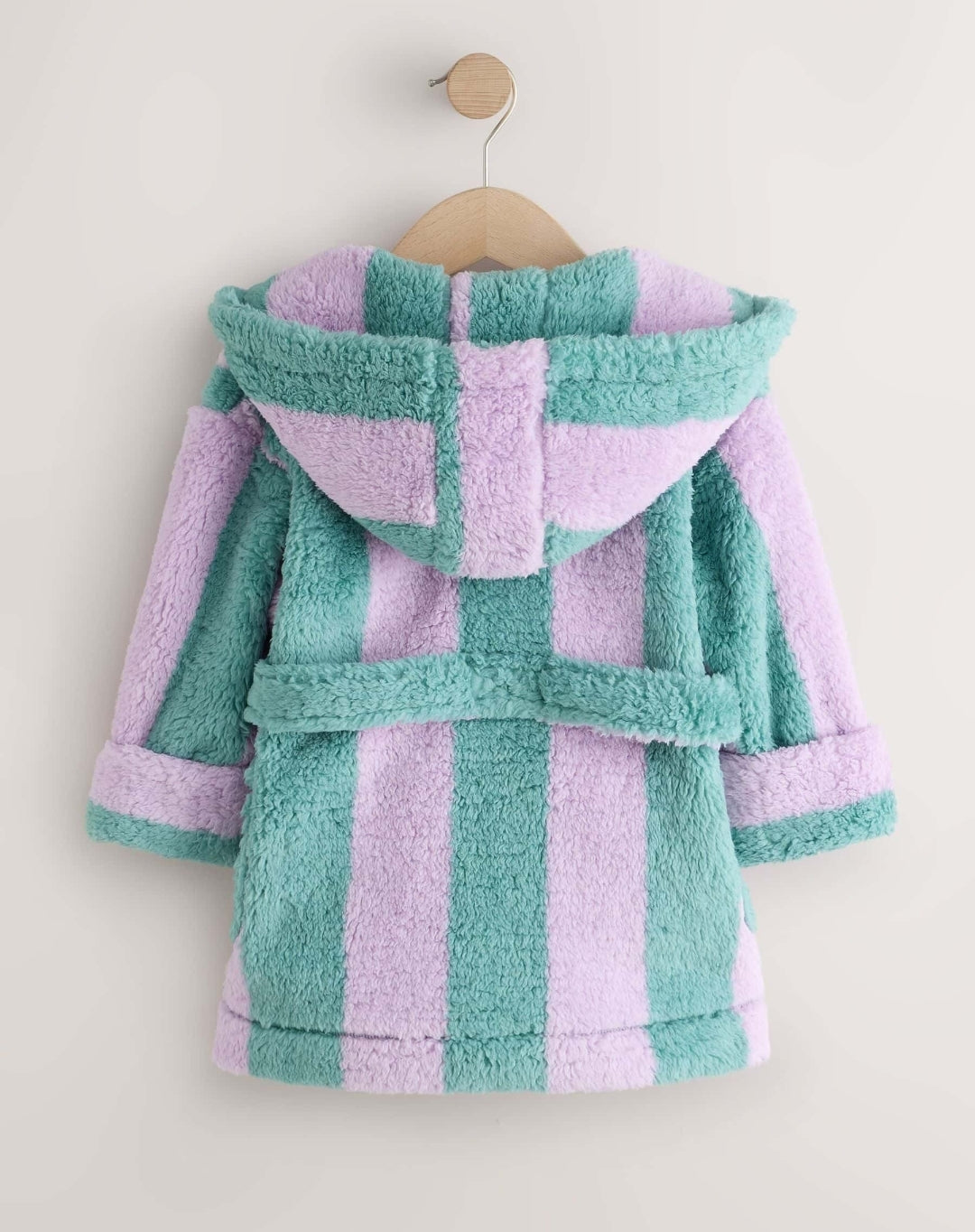 Purple/Green Stripe Fleece Dressing
Gown