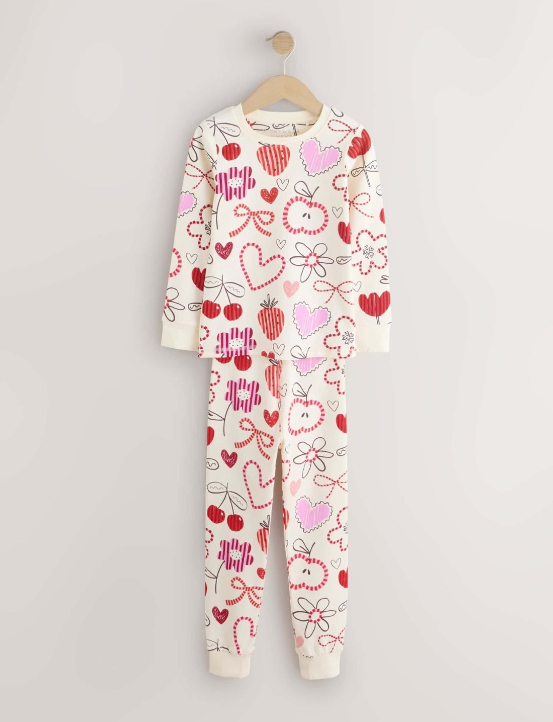 Pink/Red Snuggle Pyjamas 3 Pack