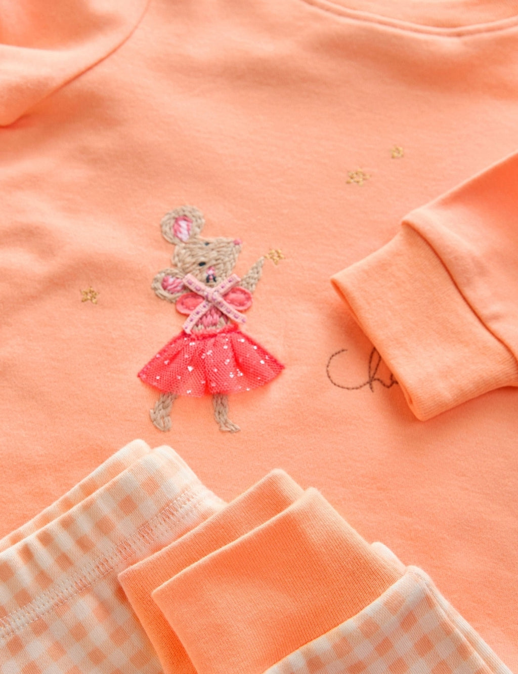 Ecru/Peach Snuggle Pyjamas 3 Pack