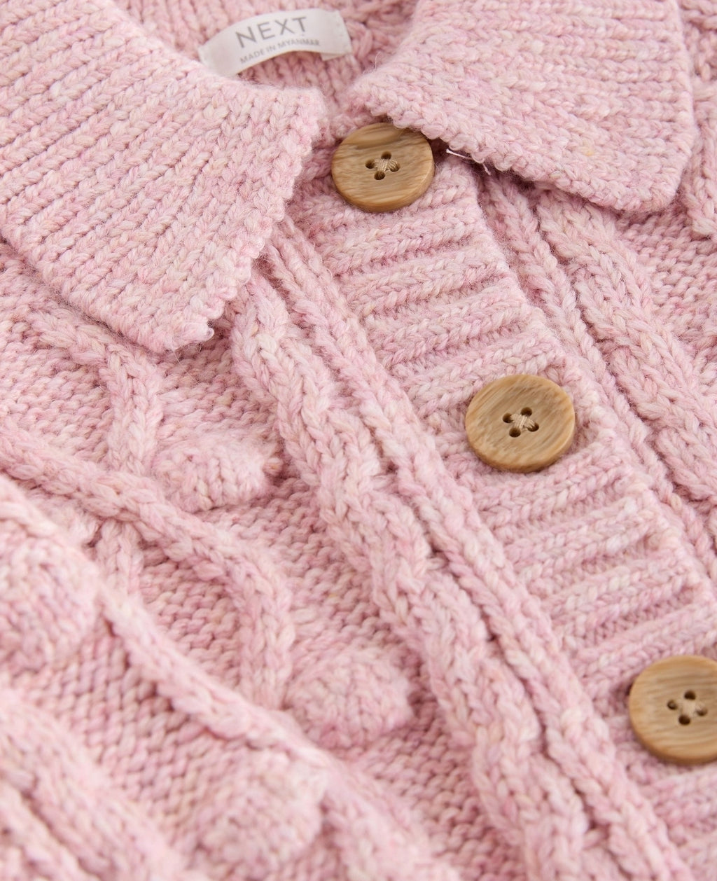 Pink Chunky Bobble Cardigan