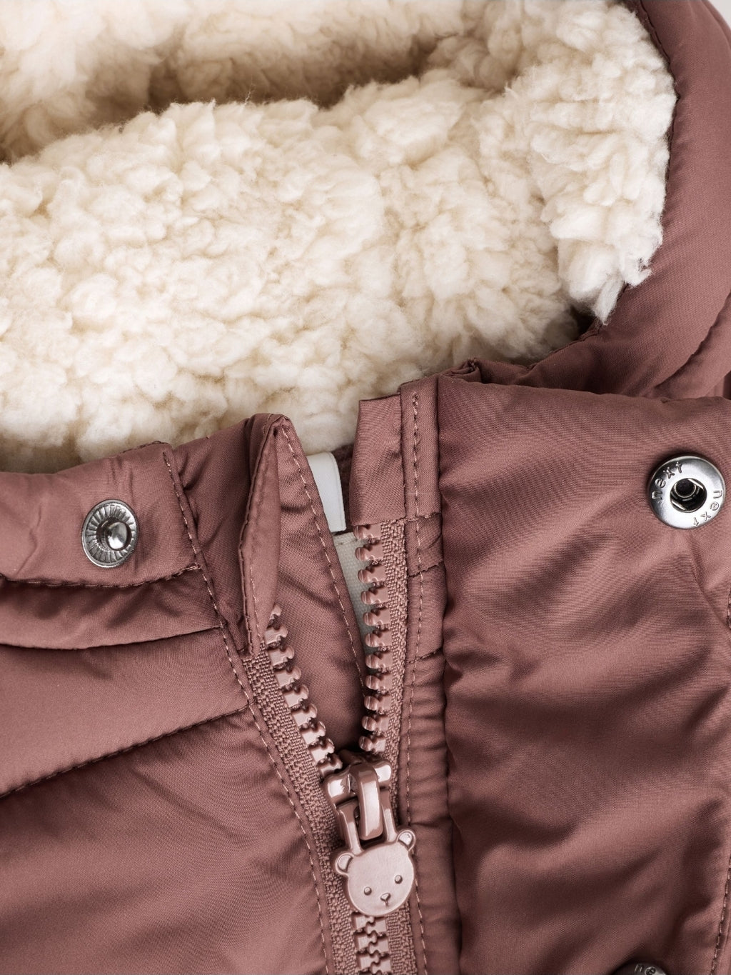 Chocolate Brown Hooded Baby
Puffer Jacket