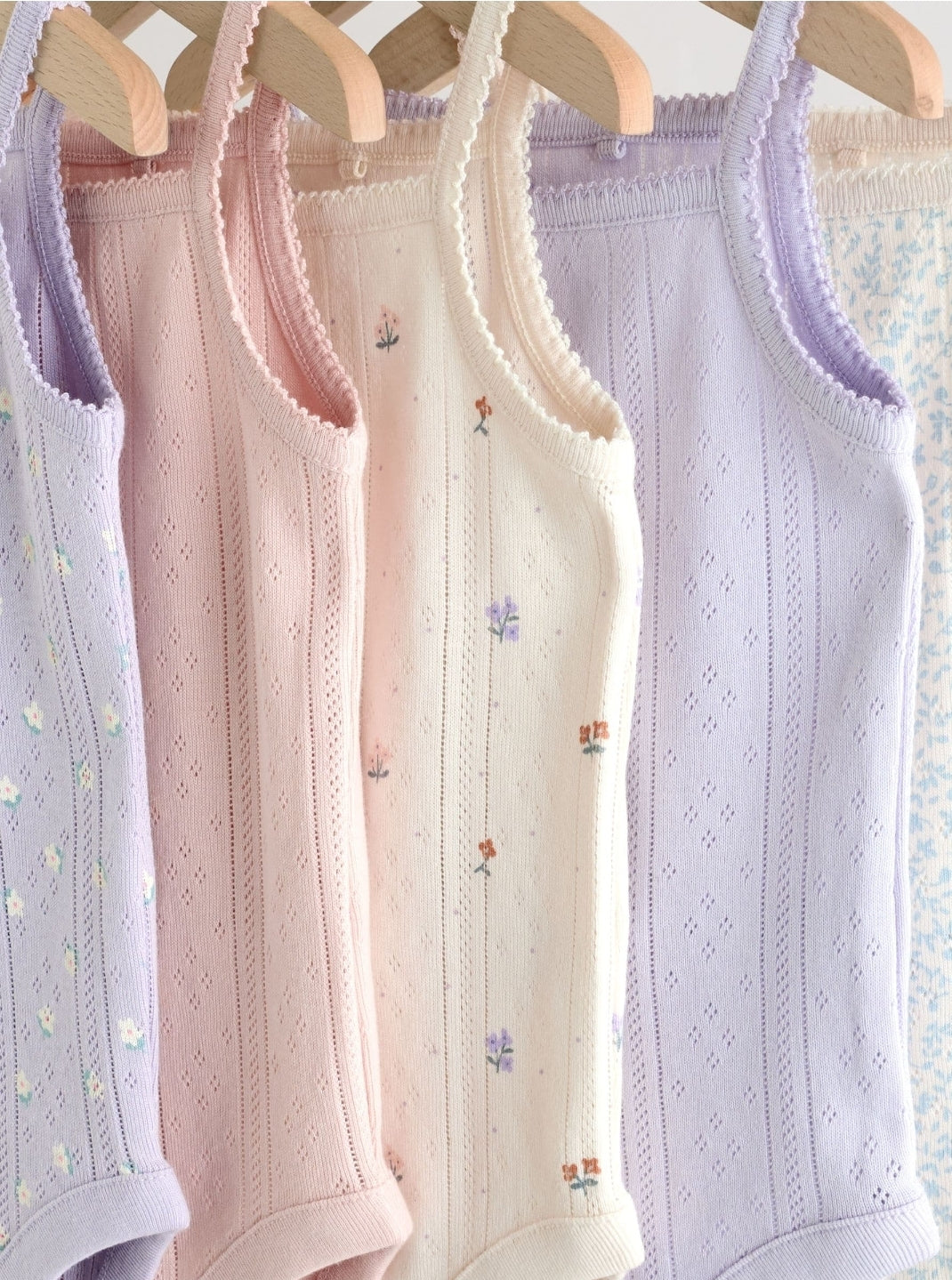 Purple Vest Baby Bodysuits 5 Pack