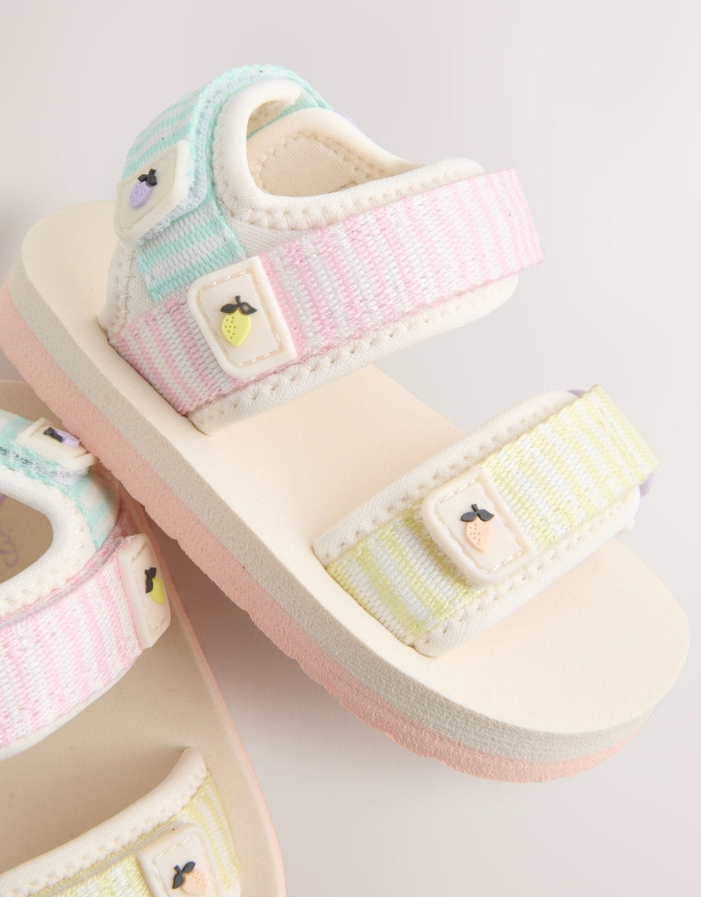 Multi Pastel Stripe Trekker Sandals