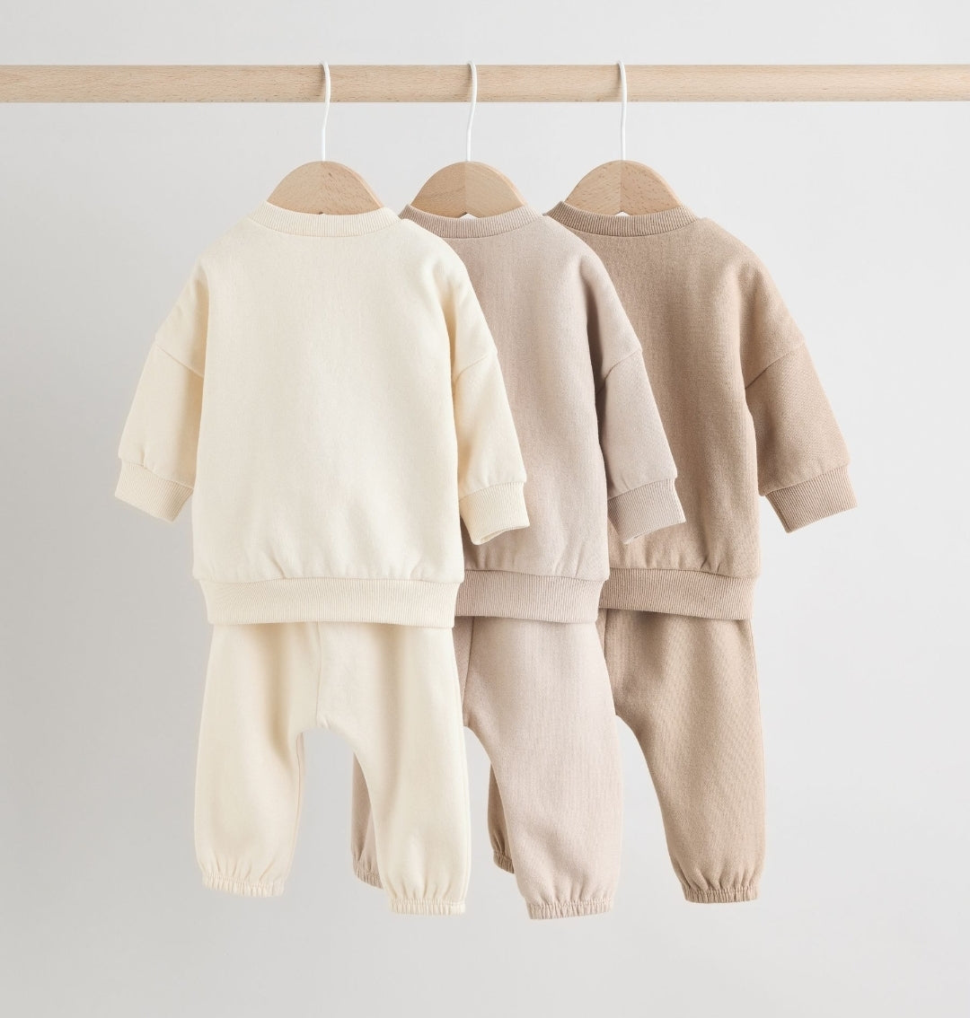 Neutral Baby Sweatshirt and Joggers Set 6 Piece