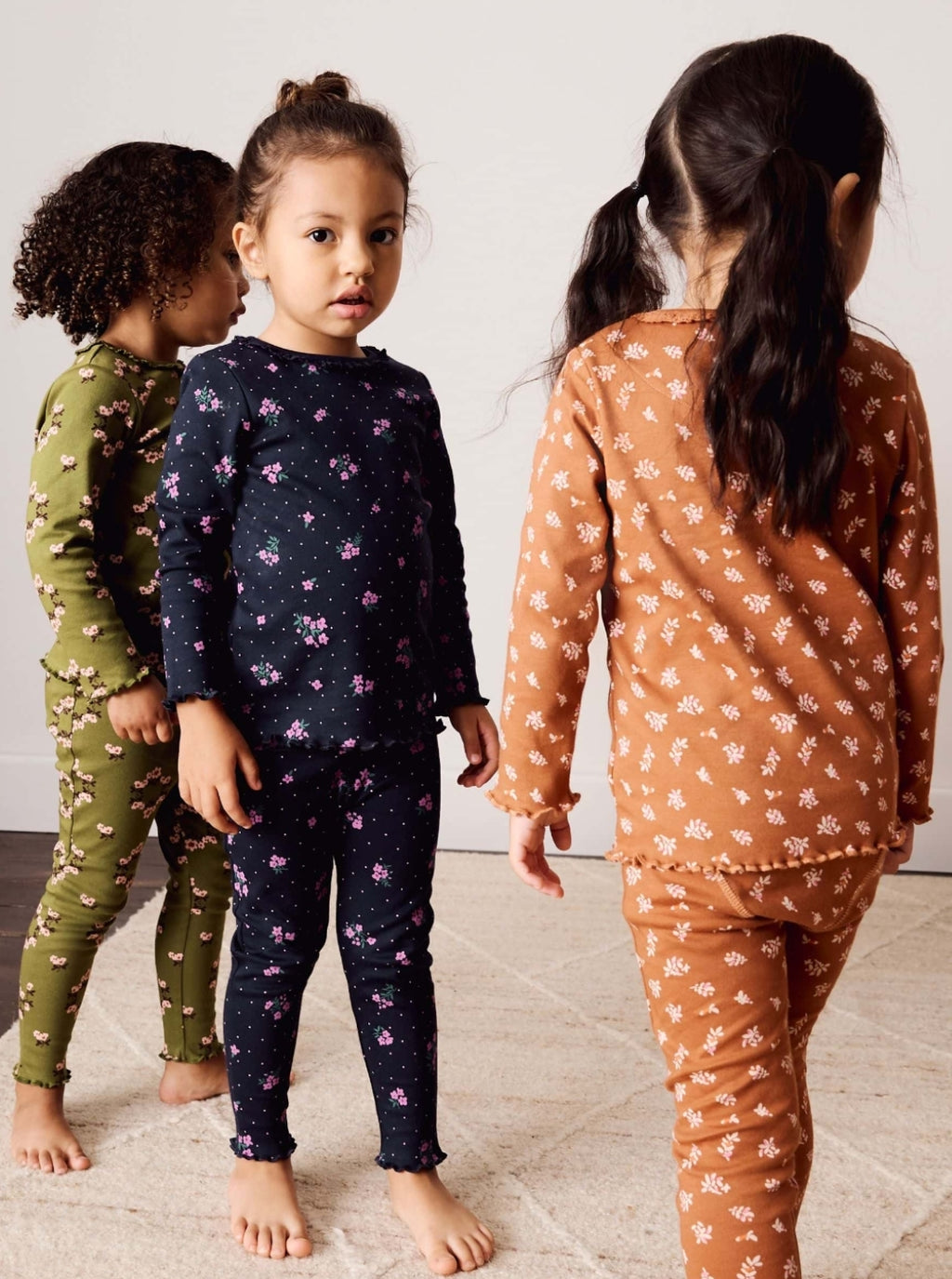 Green/Orange Ditsy Print Snuggle
Pyjamas 3 Pack